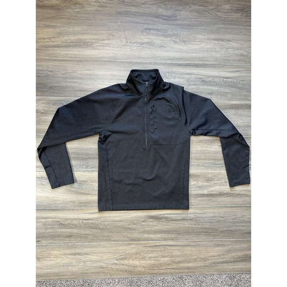North Face Jumper Mens SMALL black fleece long sleeve‎ 1/4 Zip winter Size S - Picture 1 of 8